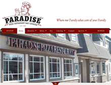 Tablet Screenshot of paradisepizzastratford.com